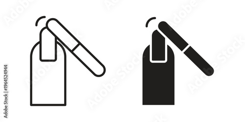 Manicure icons. Vector graphic. Editable vector stroke. EPS 10.