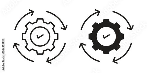 Methodology icons. Vector graphic. Editable vector stroke. EPS 10.