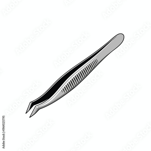 Professional Metal Tweezers for Precision Grooming and Cosmetic Tasks