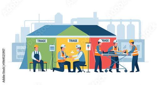 Industrial Triage System: Emergency Medical Response and First Aid for Workplace Accidents in a Factory Setting