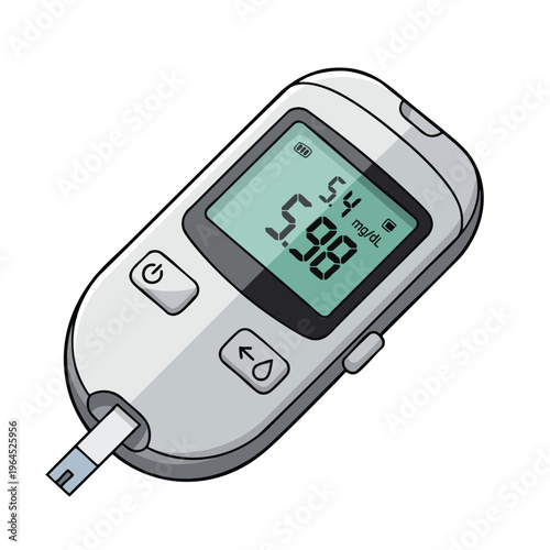 Digital Blood Glucose Meter for Diabetes Monitoring and Health Tracking
