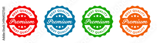 Premium quality round vector badges collection