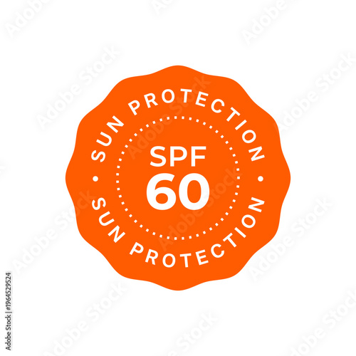 Spf 60 uv protection vecor badge