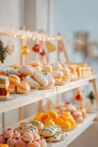 young girl in bright dress gazes out window of tuscan home her doll cradled gently in her arms