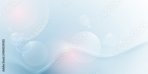 Vector abstract wave line pattern and dot line particle on white, gray color background. Modern graphic design. Flowing halftone, gradient curve shape for data futuristic, technology background