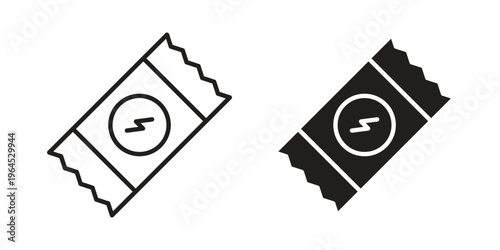 Protein bar icons. Vector graphic. Editable vector stroke. EPS 10.