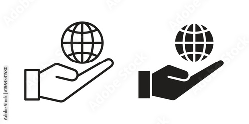 Save environment icons. Vector graphic. Editable vector stroke. EPS 10.