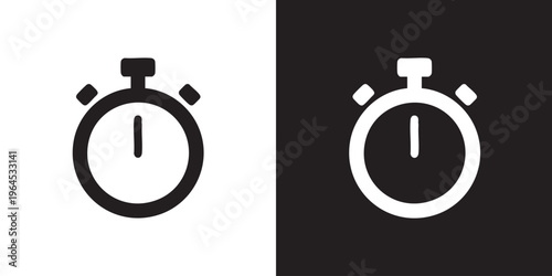 Minimalist Stopwatch Icon for Time Tracking Apps