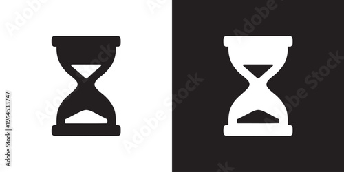 Minimalist Hourglass Icon for Time Management