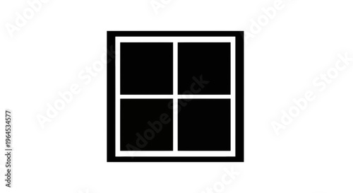 Simple window icon with four panes