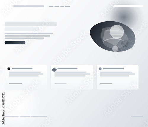 Gray, modern UI elements, web page template, vector graphics