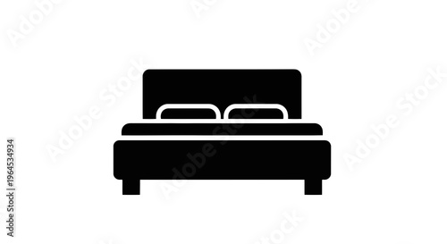 Icon of a double bed with two pillows