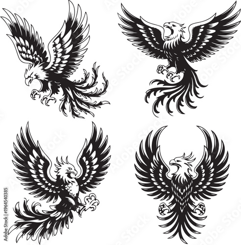 phoenix eagle cliparts unh5L High quality free Dxf files