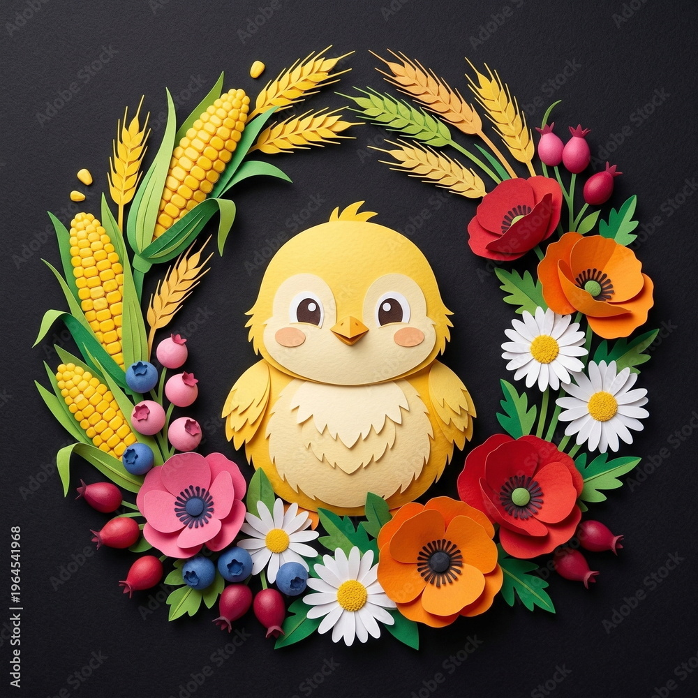 Naklejka premium Paper Craft design Illustration