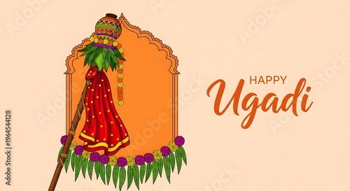 A traditional dancer performs in a festive setting with vibrant costume and props indoors.