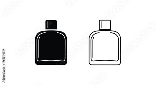 Perfume bottle icon set Vector