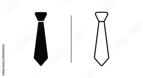 Black and white tie vector illustration Vector