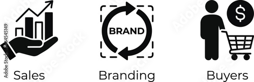 Business growth and marketing concepts vector illustration