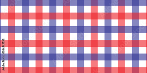Red and Light Blue Gingham pattern. Texture from rhombus/squares for - plaid, tablecloths, clothes, shirts, dresses, paper, bedding, blankets, quilts and other textile products. Vector illustration