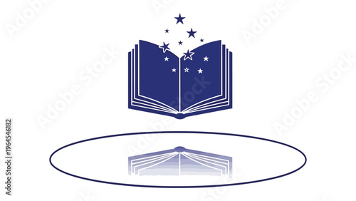 Magical Tome of Knowledge: A visually appealing illustration presents a captivating open book, its pages adorned with celestial stars, symbolizing the gateway to limitless knowledge and imagination.