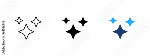 Shining icon. Light and glow symbol. Sparkle, brightness and digital concept. Vector, star and interface design representing shining, glow and decorative effect.