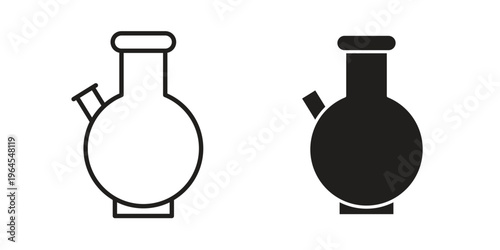 Bong icons for web and mobile UI design. Glyph vector with editable stroke