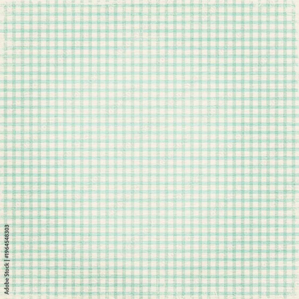 Naklejka premium Vintage turquoise gingham with distressed texture, seamless rustic pattern perfect for retro designs, textiles, packaging, and shabby chic style.