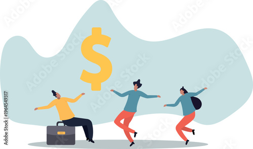 Money advice or financial advisor, investment consultant to suggest on wealth management to make profit from investing,human life and situation.