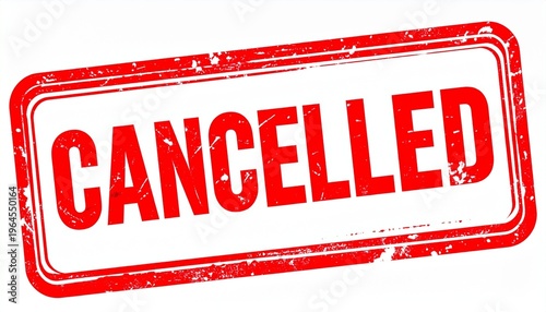 Red Cancelled Grunge Rubber Stamp