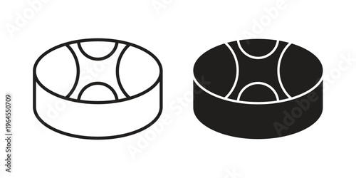 Drum steelpan icons for web and mobile UI design. Glyph vector with editable stroke