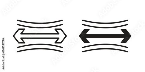 Elastic icons for web and mobile UI design. Glyph vector with editable stroke