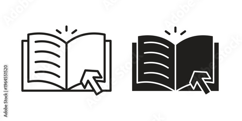 Guide icons for web and mobile UI design. Glyph vector with editable stroke