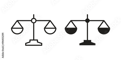 Ethics icons line and solid version, outline and filled vector design set