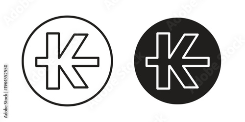 Kip icons for web and mobile UI design. Glyph vector with editable stroke