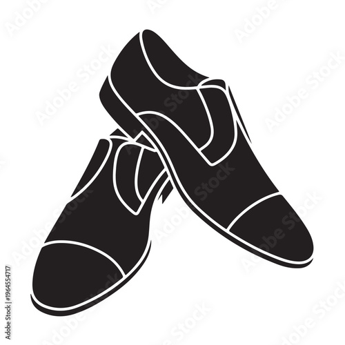 Men Classic Formal Leather Shoes Vector Illustration