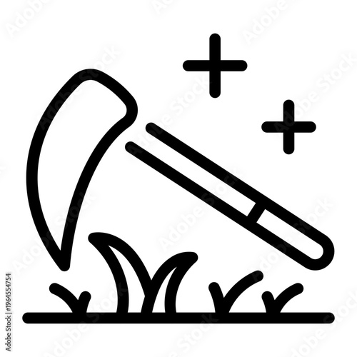 This Scythe icon is suitable for Farm and Ranch, etc.