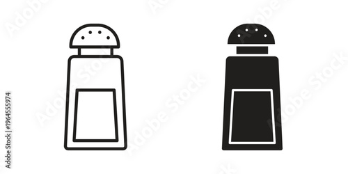 Salt pepper icons for web and mobile UI design. Glyph vector with editable stroke