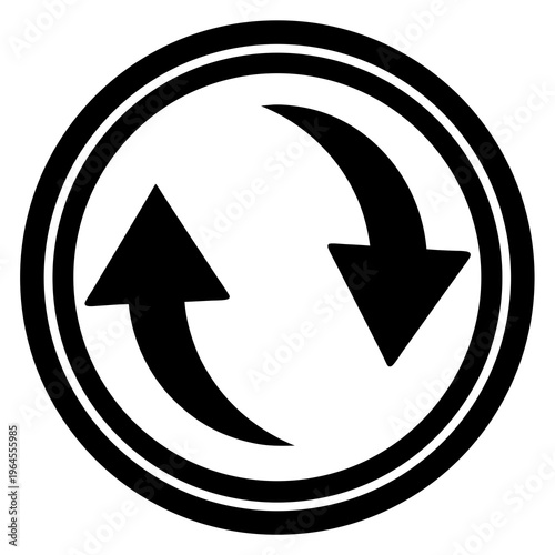 Update arrow circle icon ideal for reload features, data sync, software upgrades, and digital interface projects.