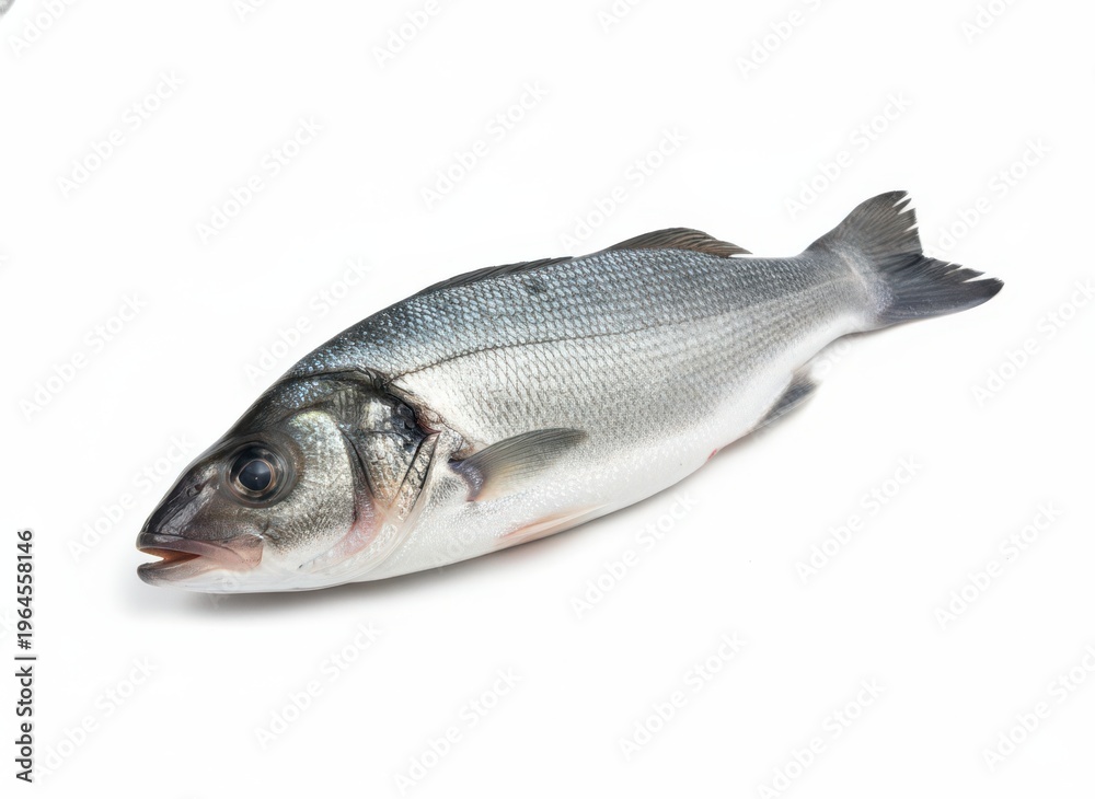 Obraz premium fish seabass Isolated on the white background