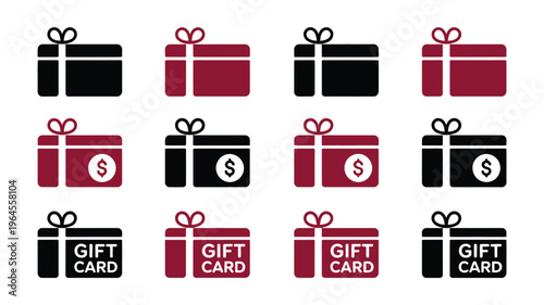 Gift Voucher and Loyalty Card Icons Collection – Shopping Reward Symbols