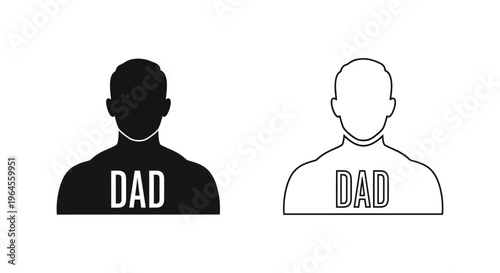 Dad silhouette icon Vector
