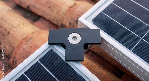 Black T-Clamp Mid Clamp for Solar Panel Roof Mounting System