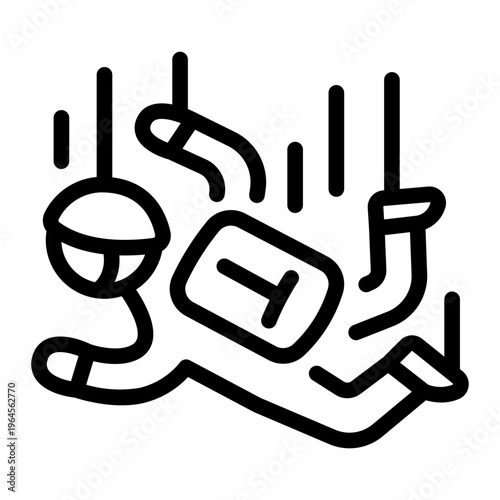 This Base Jumping icon is suitable for use in Extreme Sport.