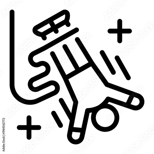 This Bungee Jumping icon is suitable for use in Extreme Sport.