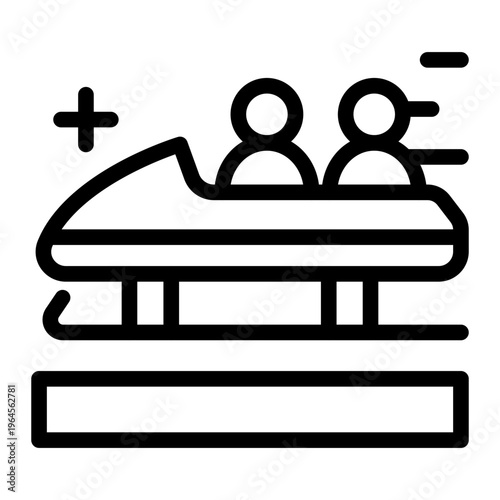 This Bobsledding icon is suitable for use in Extreme Sport.