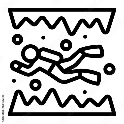 This Cave Diving icon is suitable for use in Extreme Sport.