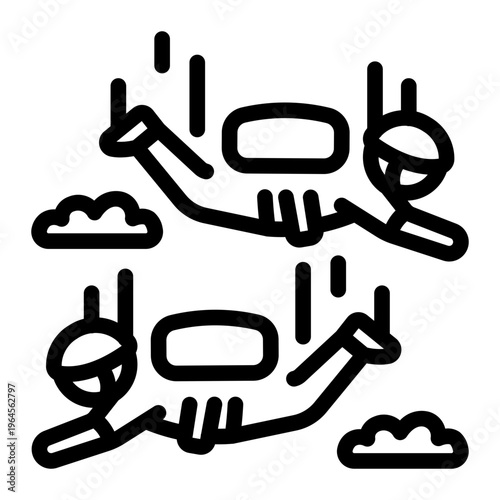 This Free Flying icon is suitable for use in Extreme Sport.