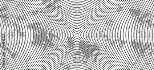 Bushes and dry grass with snow and ice. Halftone with circles