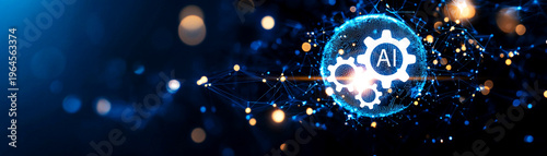 Artificial intelligence innovations in technology digital space visual representation futuristic environment close-up view conceptual development