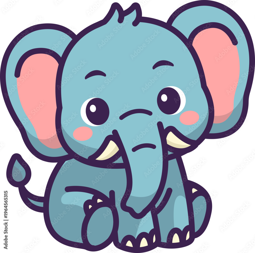 Fototapeta premium baby elephant illustration